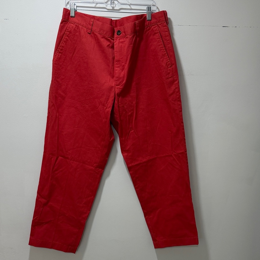 Brooks Brothers Mens Red Chino Pant Preppy Academia Classic Size 38 x 30 Office